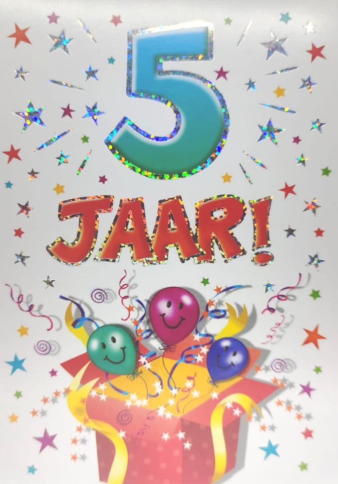Verjaardagskaart - That Funny Age - 5 jaar - Met Envelop - Per stuk