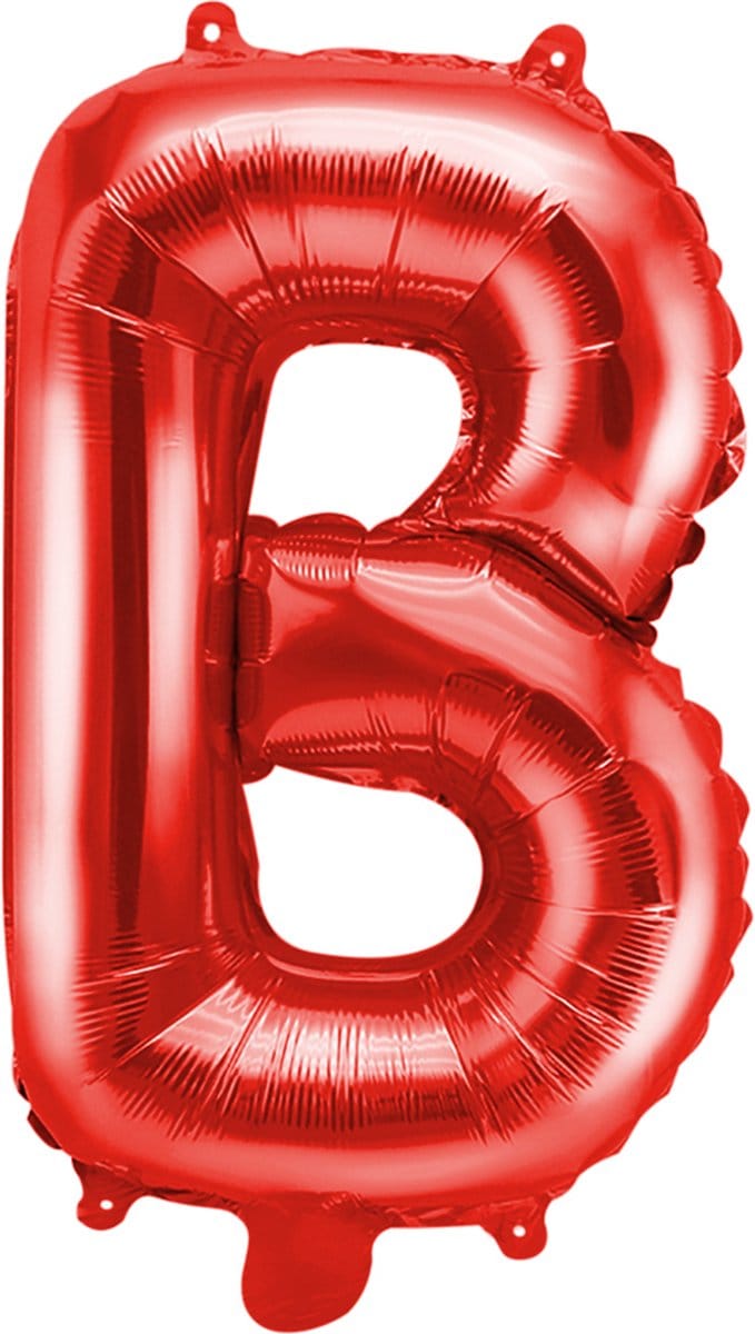 Folieballon letter B - 35cm rood