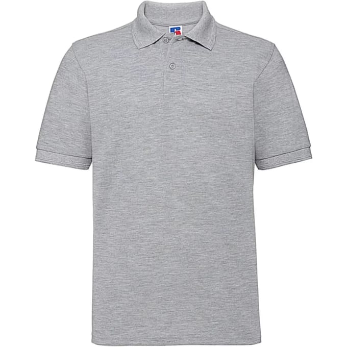 Men's Hardwearing Polycotton Poloshirt 'Russell' White - M