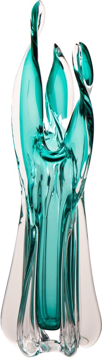 J-Line vaas Serena - glas - turkoois - large