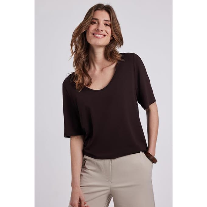 DIDI Dames Loose tee Promessa Chocolate brown maat 36