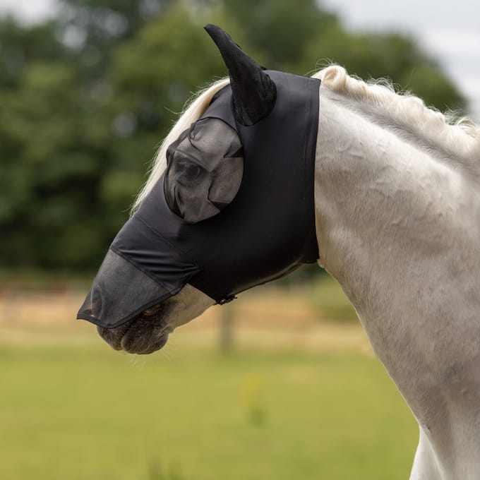 Busse Vliegenmasker Twin Fit Flexi Plus - Black - Cob