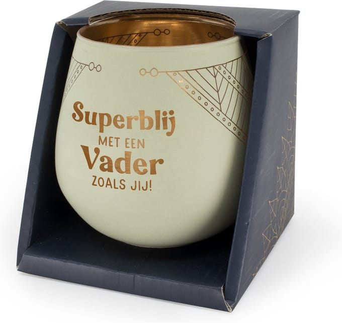 Sfeerlichthouder - Superblij met een vader zoals jij - Glas