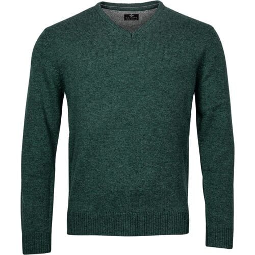 Baileys Trui Lambswool V-Neck Single Knit Donker Groen / male
