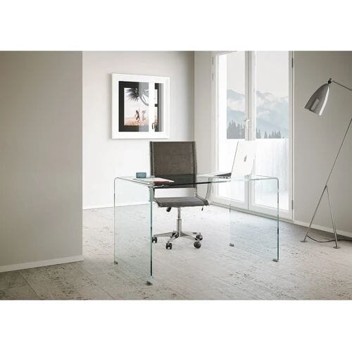 ITAMOBY Glassy bureau van gebogen glas 120x70x75 cm