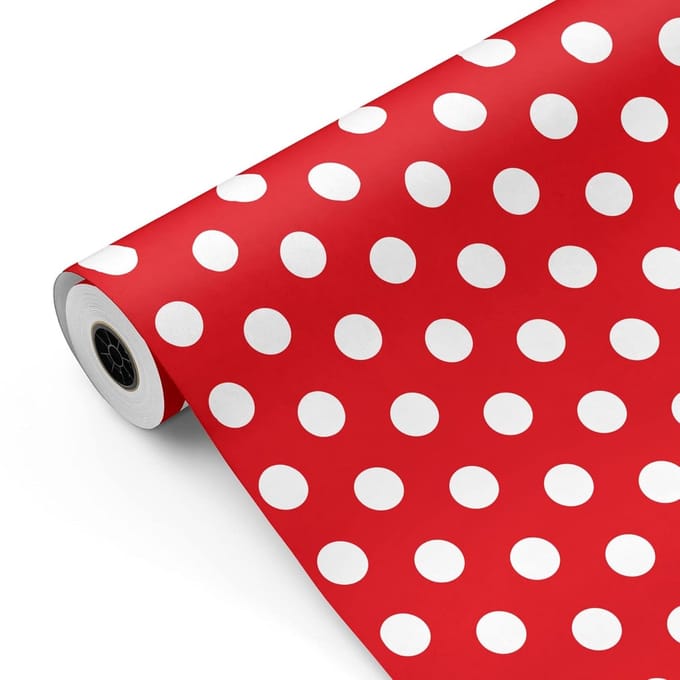 Extra Groot Rood-Wit Cadeaupapier Rol (62cm x 100m) voor Winkels en Cadeaus