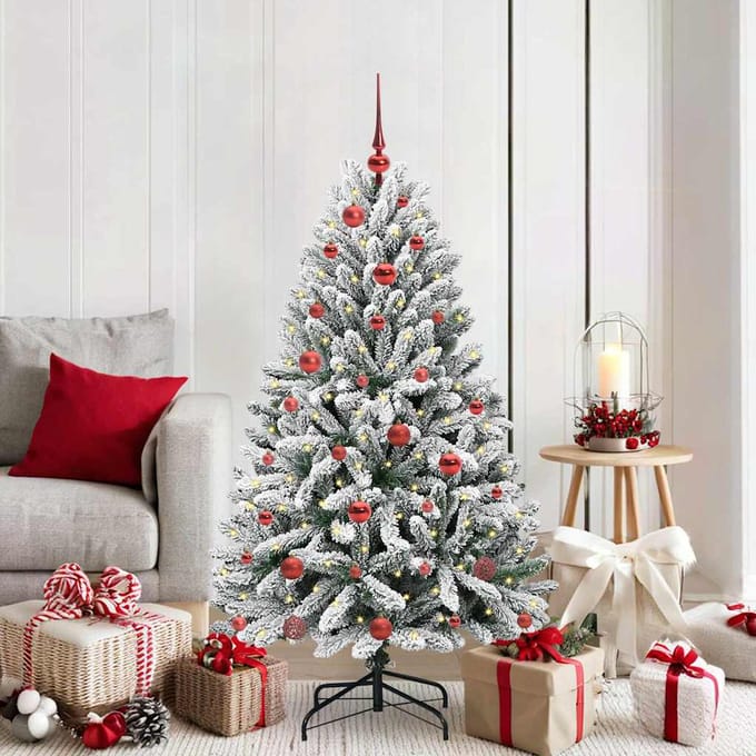 vidaXL - Kunstkerstboom - 150 - cm - 150 - LED's - Warmwit - PVC - en - Staal