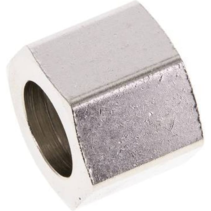 6/9/13 G1/2''mm Union Nut Nickel-plated brass L19.5mm [2 Stuks]