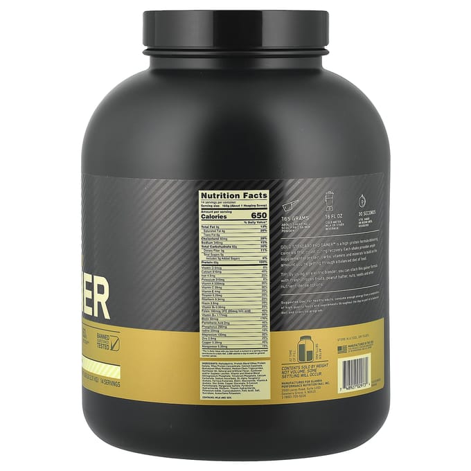Gold Standard Pro Gainer, Vanille Custard, 2,31 kg(5,09 pond)