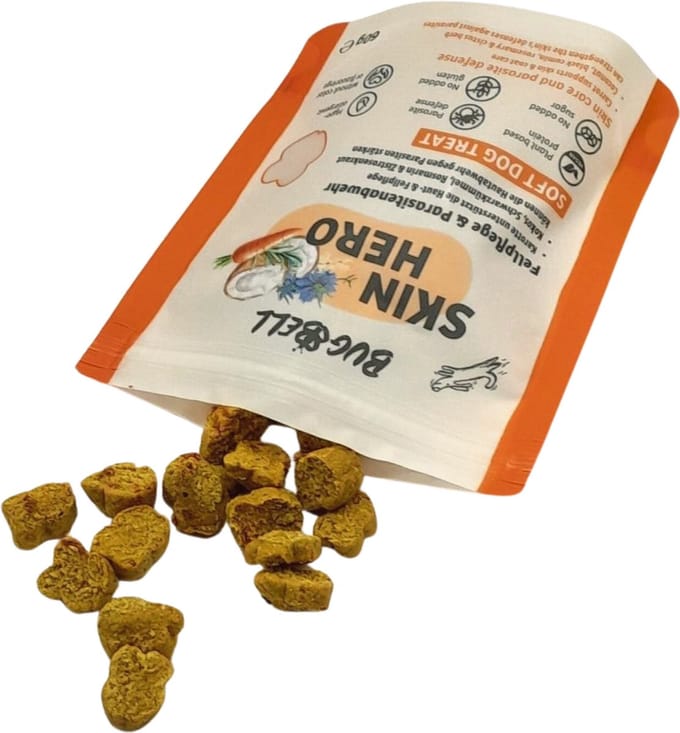 BugBell Skin Hero Functionele Hondensnack – Huid & Vacht – Hondenkoekje