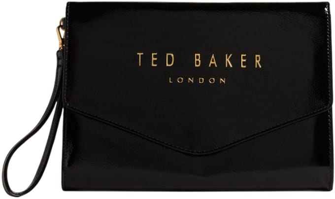 Ted Baker koppeling polstas Crinkie Crinkle Icon Pouch Black zwart