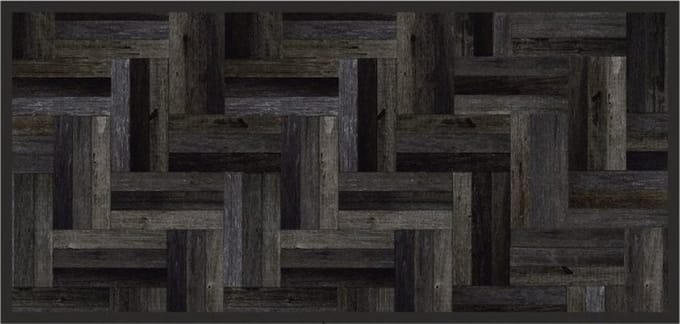 MD Entree - Design mat - Universal - Parquet Anthra - Vloerkleed - Antislip - Machine wasbaar - 67 x 150 cm