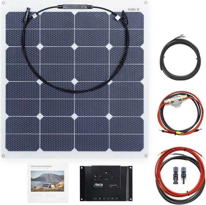 Flexibel Zonnepaneel Set Compleet 60 Watt voor Boot, Tent, Camper, Caravan etc. 12V