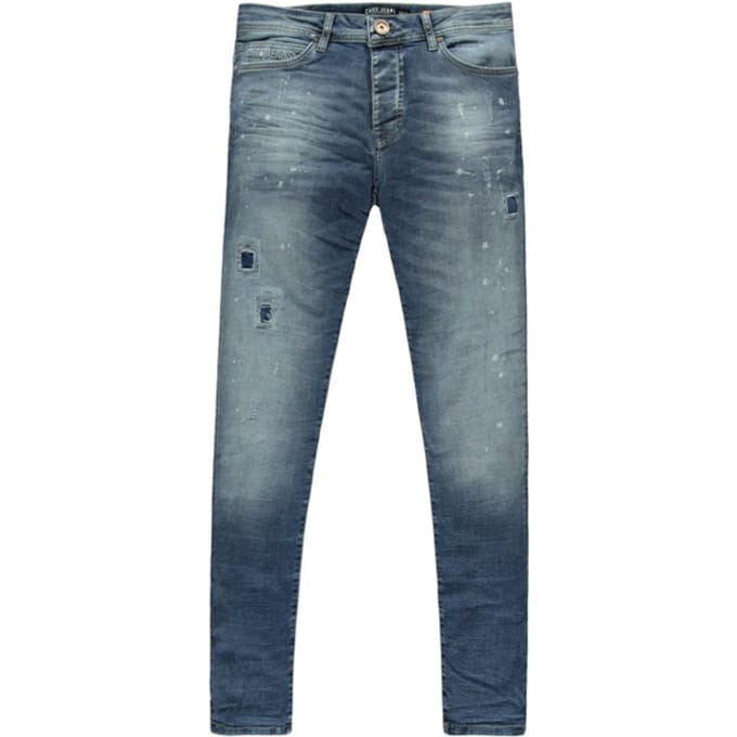 Cars Aron super skinny damage dark used blue denim