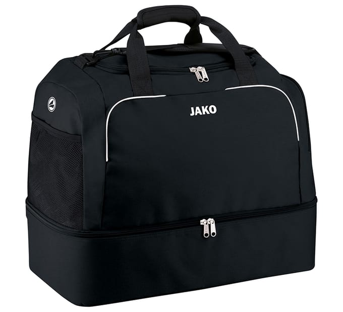 Jako Classico (Bambini) Sporttas Met Bodemvak - Zwart | Maat: BAMBINI