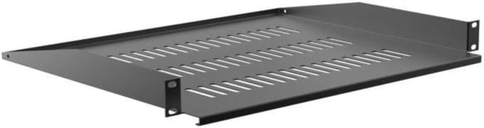 Rack Plaat - Vaste Plank - Serverkast Inrichten - Met Ventilatie - 1 U - Zwart