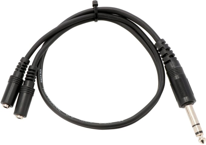 Devine VE2605 jack 6.35mm jack TRS - 2x 3.5mm mini jack female TRS 0.5m