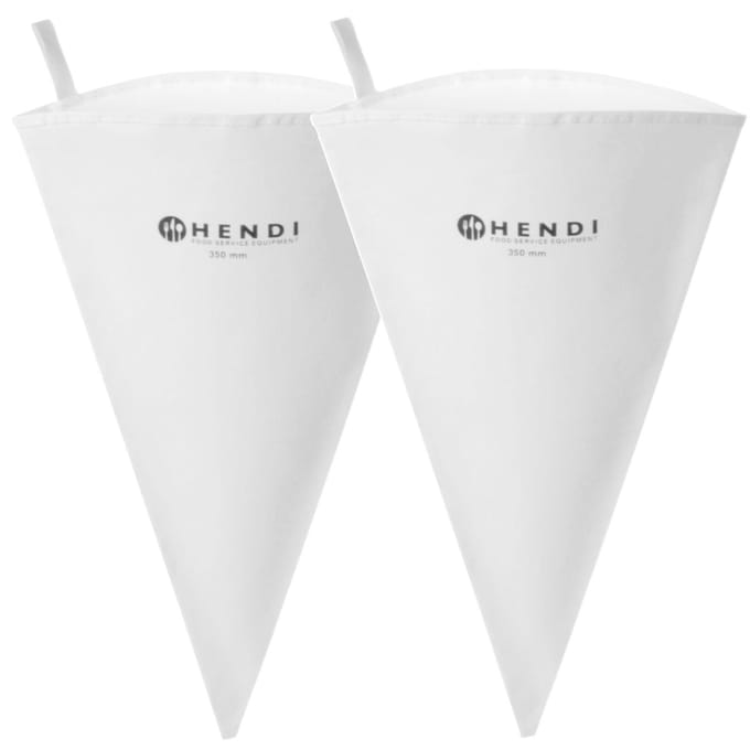 HENDI Spuitzakken katoen – uitkookbaar – met ophangoog – 350 mm – set van 2