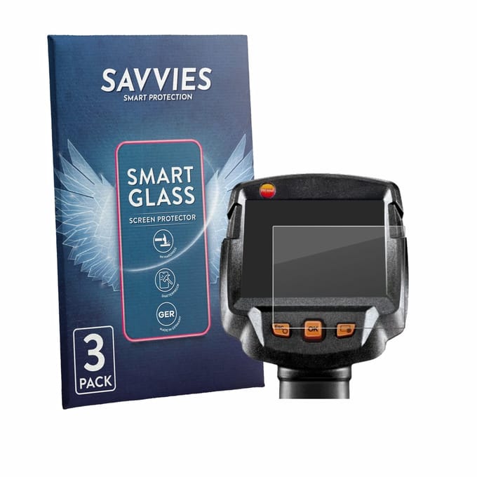 3 Stuks Savvies Screenprotector - geschikt voor Testo 872 - beschermfolie glas transparant