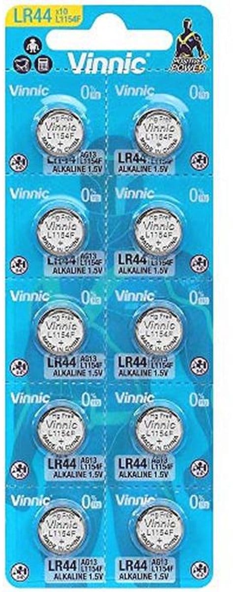 Alkaline batterijset L1154 F / LR44 / AG13 - 1,5 V - 10 stuks