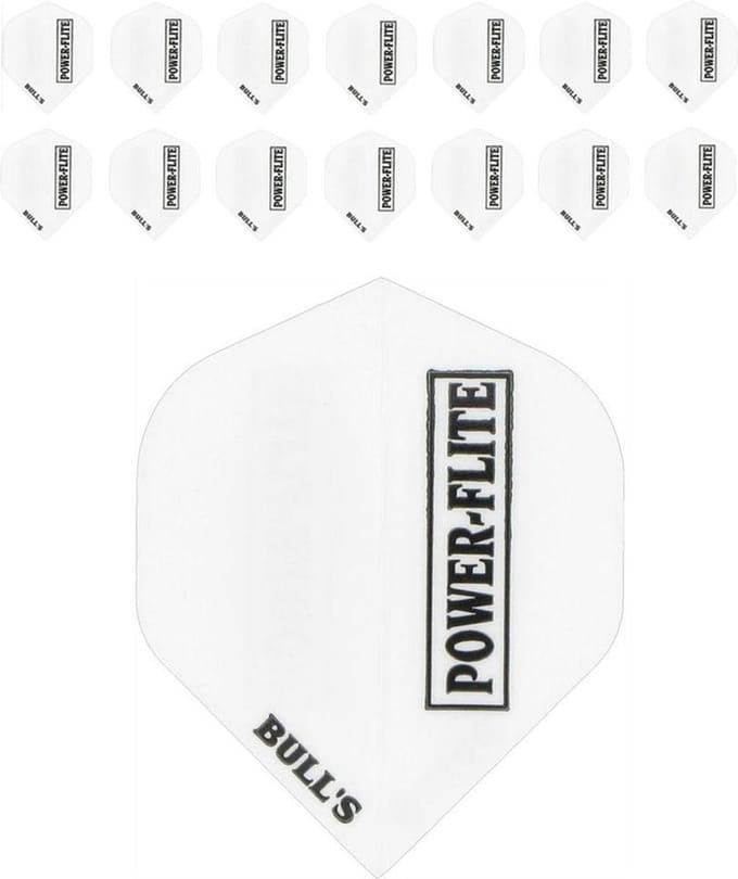 Powerflights Dartflights - Wit- (5 Sets)
