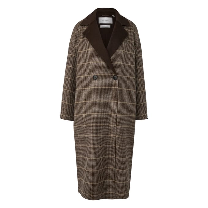 Oversized Dubbelzijdige Halflange Jas Met Reverskraag Dames COMMA