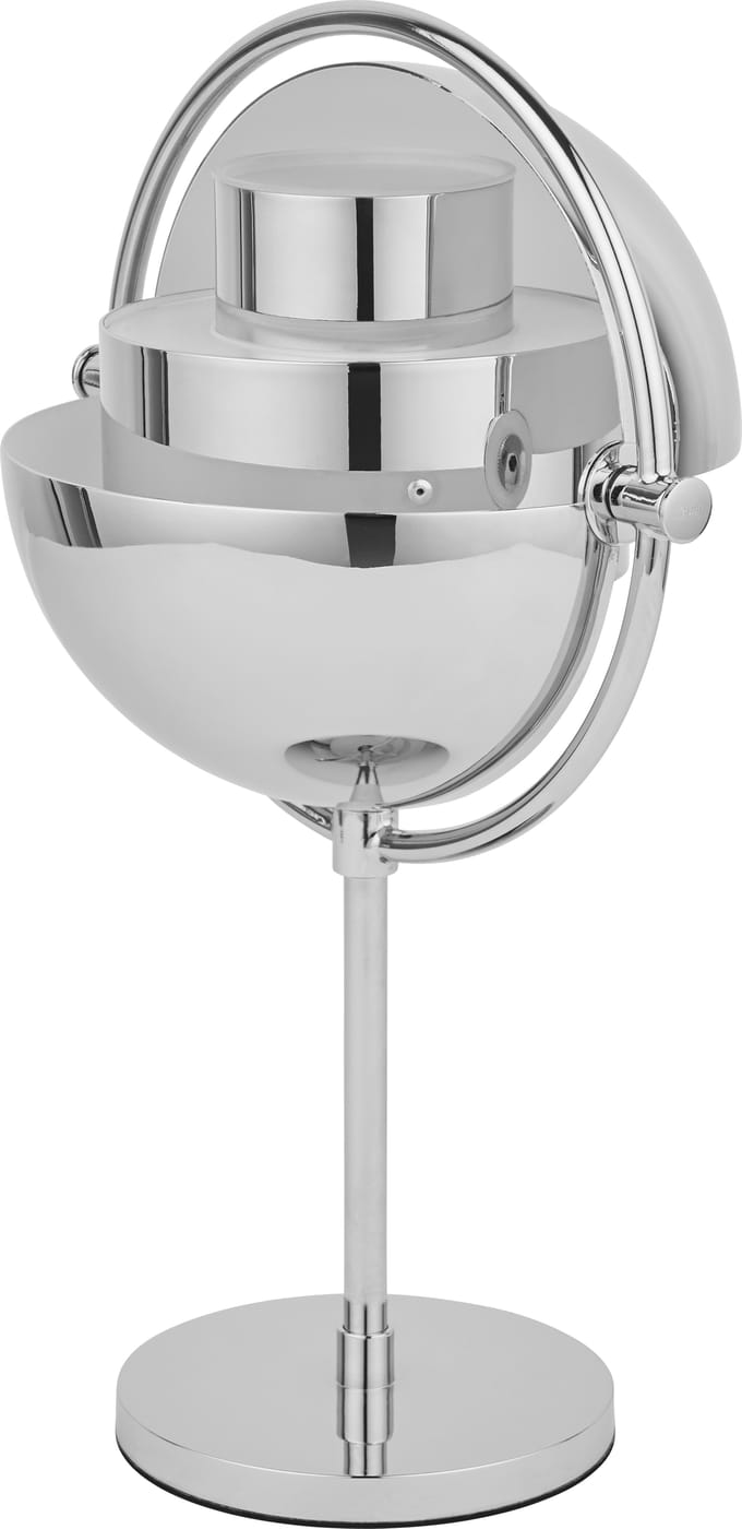 Gubi Accu-tafellamp Multi-Lite, hoogte 30 cm, chroom/chroom