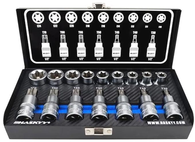 Professionele 16-delige schroevendraaierbitset Torx en moerset