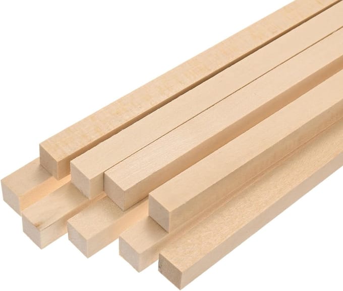 10 Pack Houten Vierkante Dowel Sticks 32 x 12 Inch Onbehandeld Hout voor Creatieve Projecten, DIY en Modelbouw
