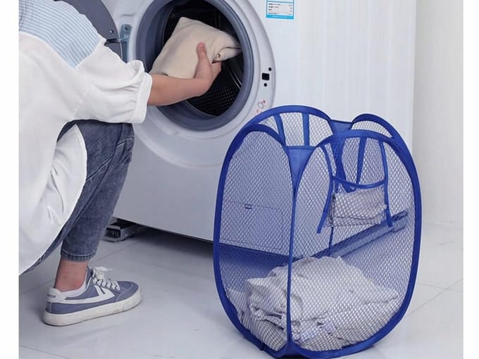 Hangzhou A Link Star Technology Co. Ltd - Opvouwbare Wasmand - 60L - Blauw - Ventilerend Net