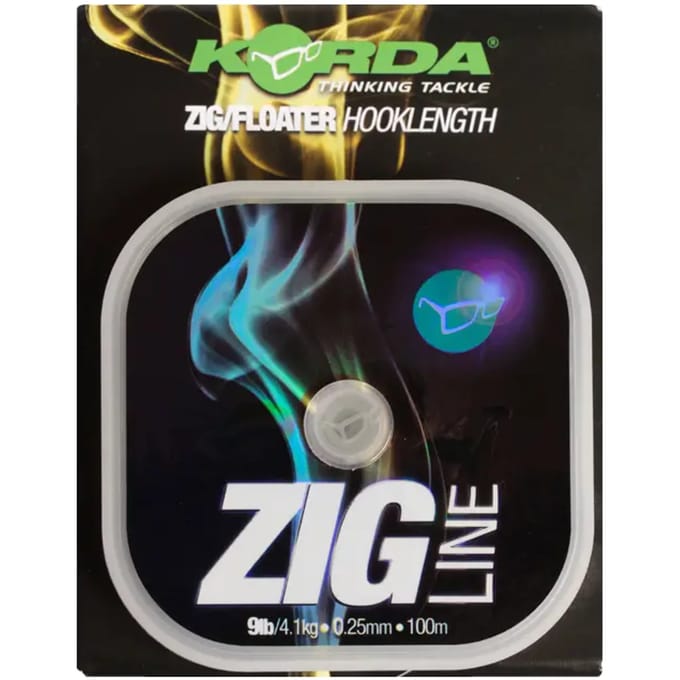 Korda Zig Line - 9lb - 4.1kg - 0.25mm - Transparant