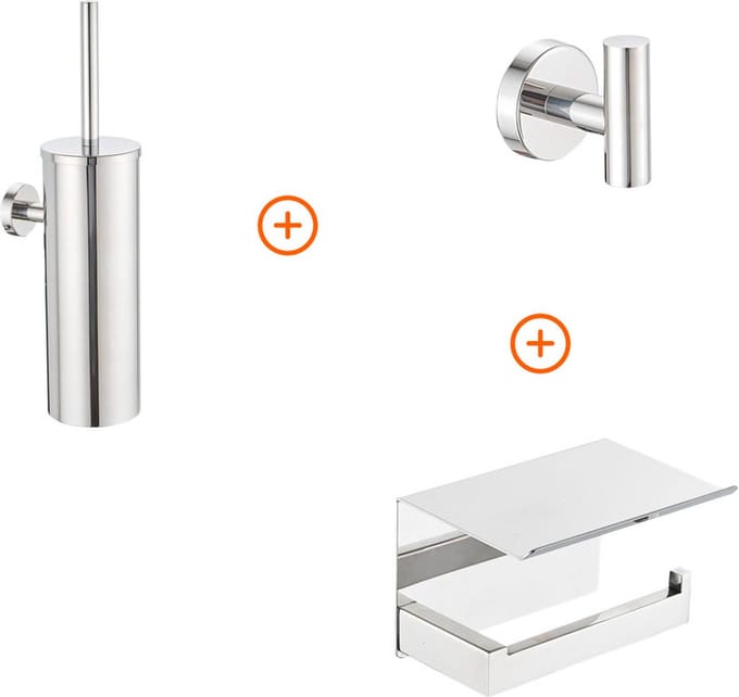 Toilet accessoires set chroom design