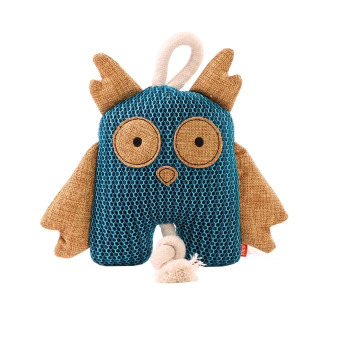 Mbw MiniFeet Uil Touw Hondenspeelgoed (Blauw)