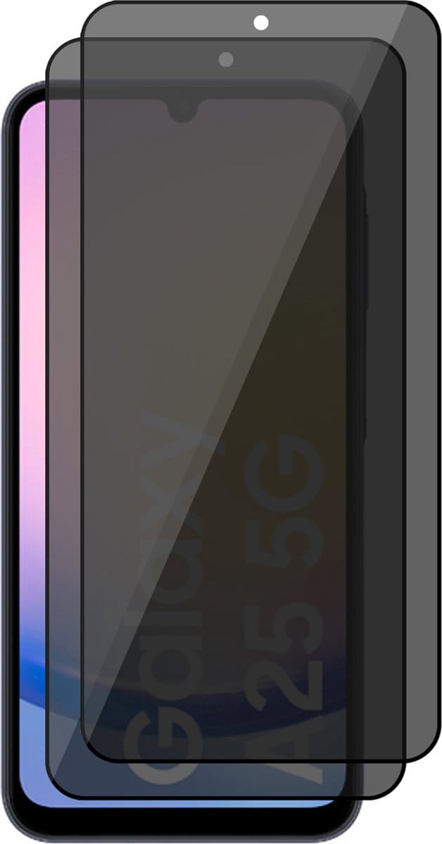 Privacy Screenprotector geschikt voor Samsung Galaxy A25 / A24 - 2x Volledig Dekkend Glas Screen Protector