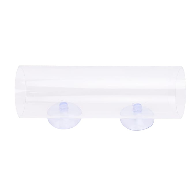 Betta Vis Tunnel Transparante Holle Betta Vis Buis met Zuignap voor Rustende Vis Tank L white