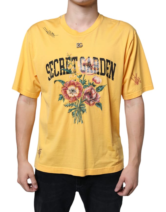 Geheime Tuin Bloemige Borduur T-Shirt