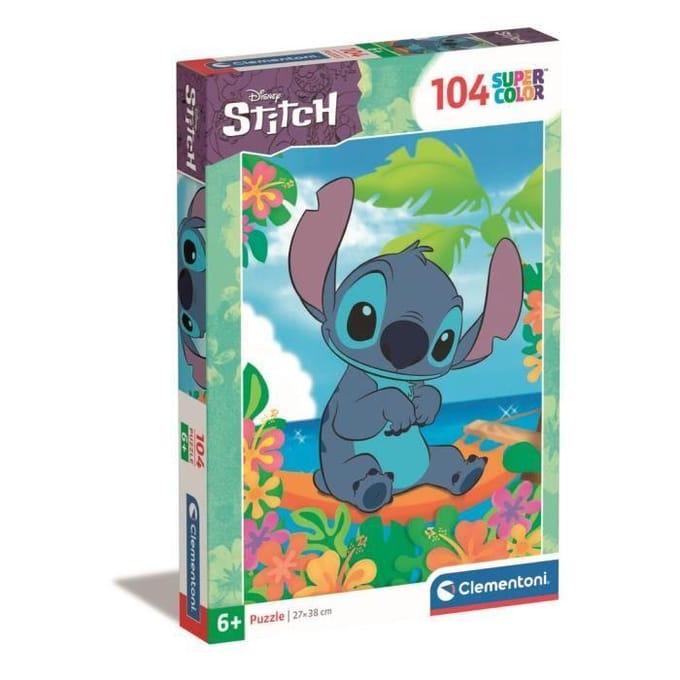 Clementoni - Stitch - Puzzles 104 Pieces Super - Puzzle enfant - Des 6 ans - 38x27cm