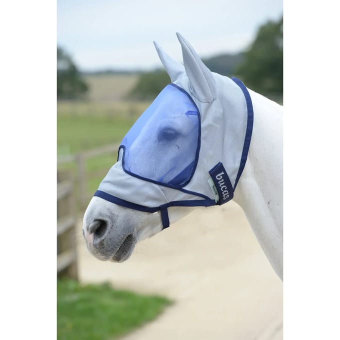Bucas Vliegenmasker Bucas Buzz-off Deluxe With Ears Blauw - M