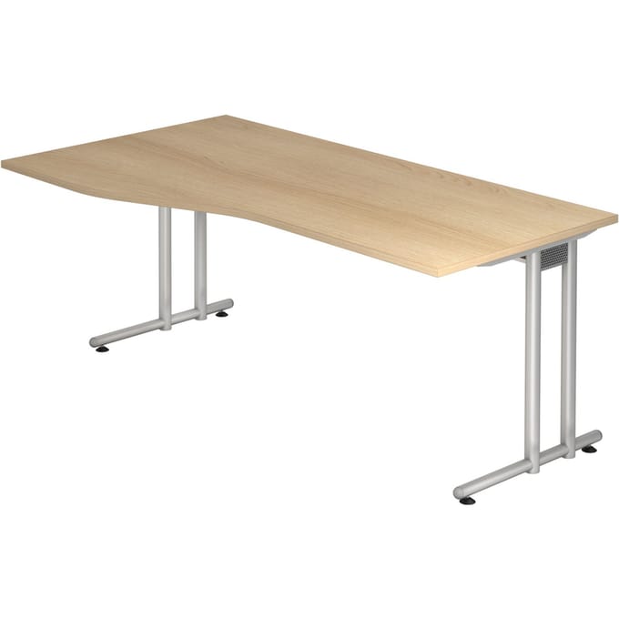 NANO 18 S | Bureau - 180 x 100 Eiken/Zilver