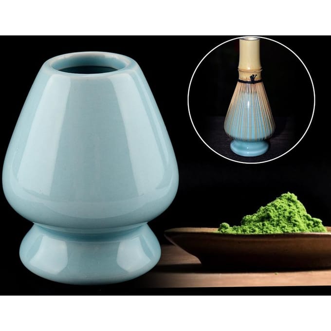 Support de fouet Matcha en céramique, 1 pièce, pour Matcha Chasen en bambou, accessoires pour service à thé bleu