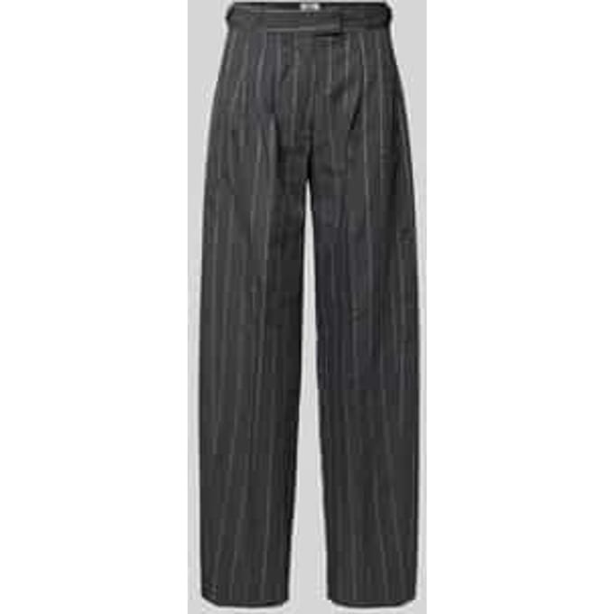 Stoffen broek met wol en achterzakken