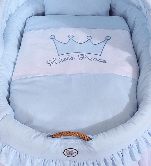 Rieten mand met kap - Kleine Prins Blauw