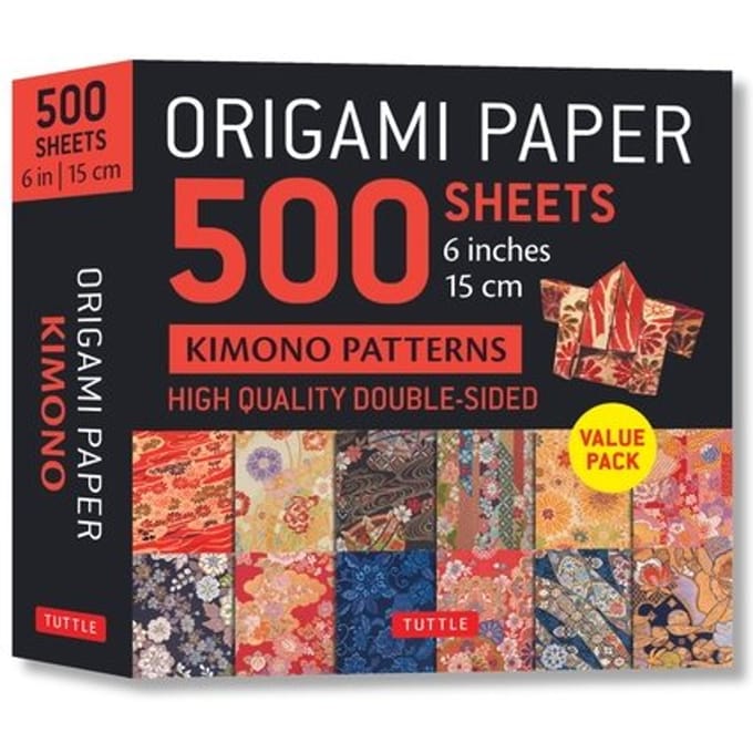 Origami Paper 500 sheets Kimono Flowers 6" (15 cm)