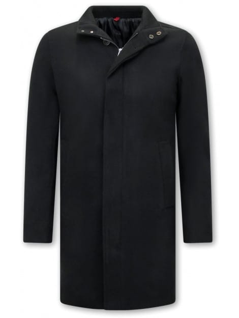 Parka Heren Winterjas - Heren Mantel - Lange Jas Heren - Trenchcoat Heren - Zwart -8758
