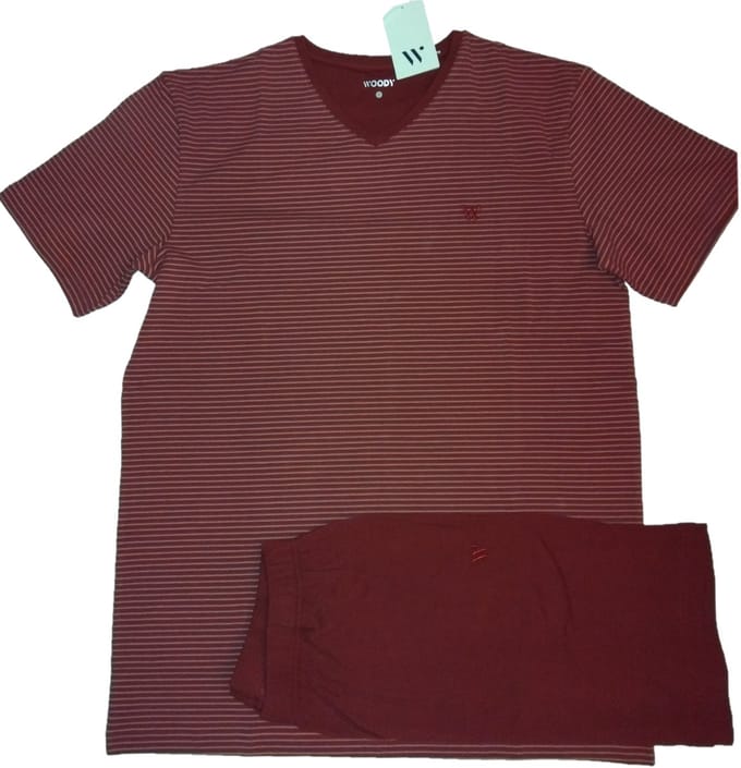 Woody pyjama heren - bordeaux - 252-10-MVS-Z/936 - maat M