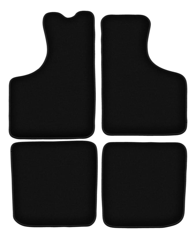BASIC zwarte veloursmatten voor: Skoda 100S / 100L sedan (1969-1977)