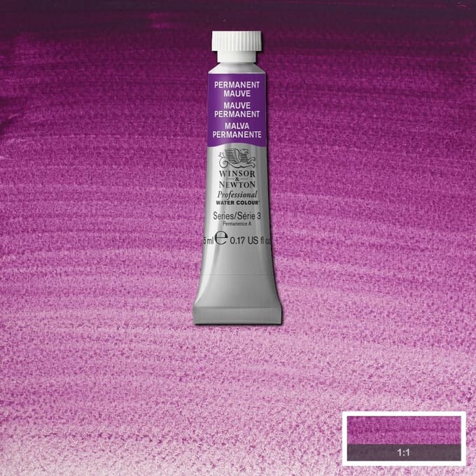 Watercolor paint W&N 5ml – 491 Permanent Mauve