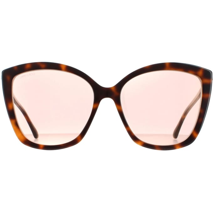 Jimmy Choo Cat Eye Dames Havana Pink Gold Mirror Nat/S