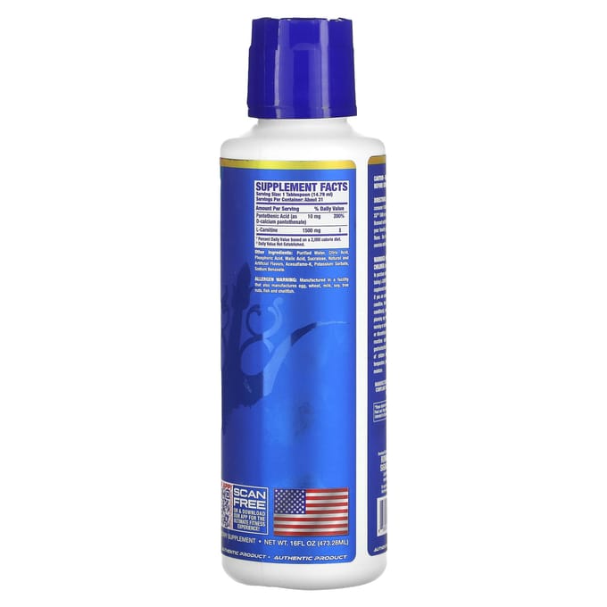 Ronnie Coleman, Édition Vitale, L-CarnitineXS 1500, Saveur Framboise Bleue, 16 fl oz (473,28 ml)