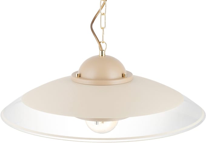 HowHomely Kitchen Serie - Hanglamp - Beige - Galvanische Goudafwerking - Verstelbare Hoogte